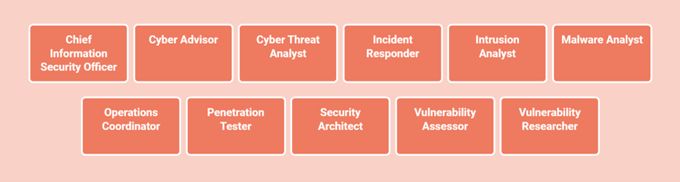 CIISEC Job Functions 11 Cybersec Job Functions according to the CIISEC Framework